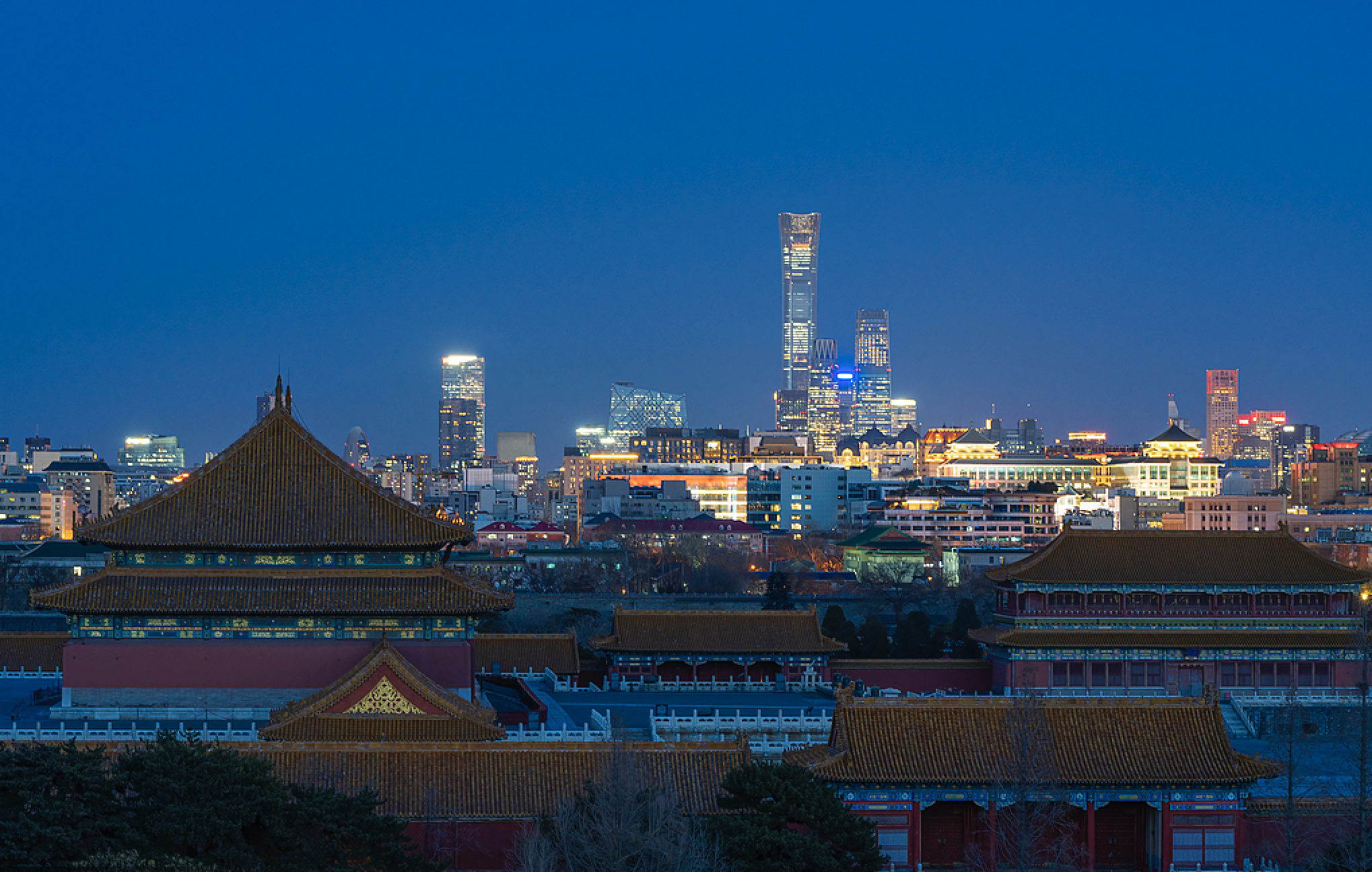 Palace rooflines inside the Forbidden City